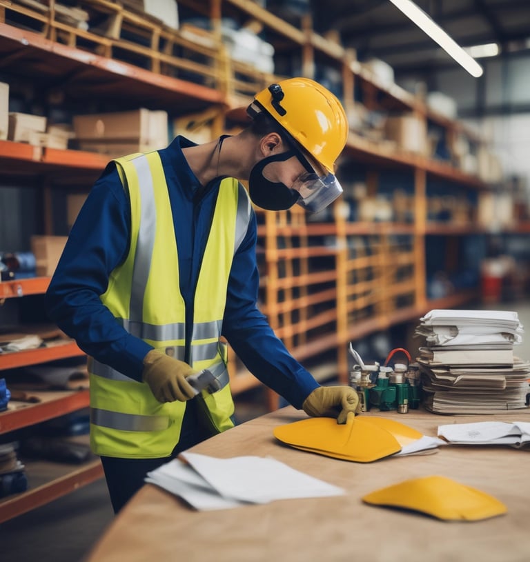 , casco de seguridad dieléctrico, tapa oídos, gafas, guantes tipo ingeniero vaqueta
