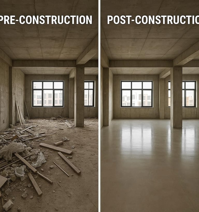 pre and post construction site