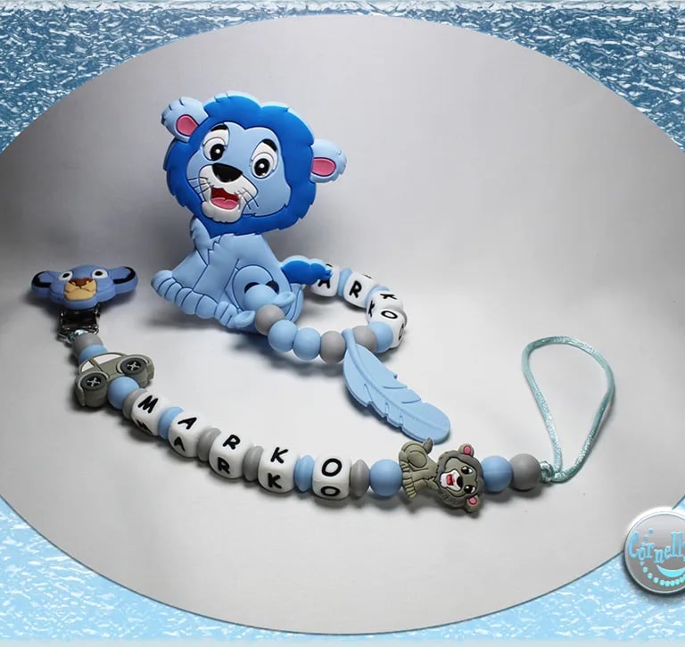 Personalizirane silikonske grickalice i vezice za dude Cornelly