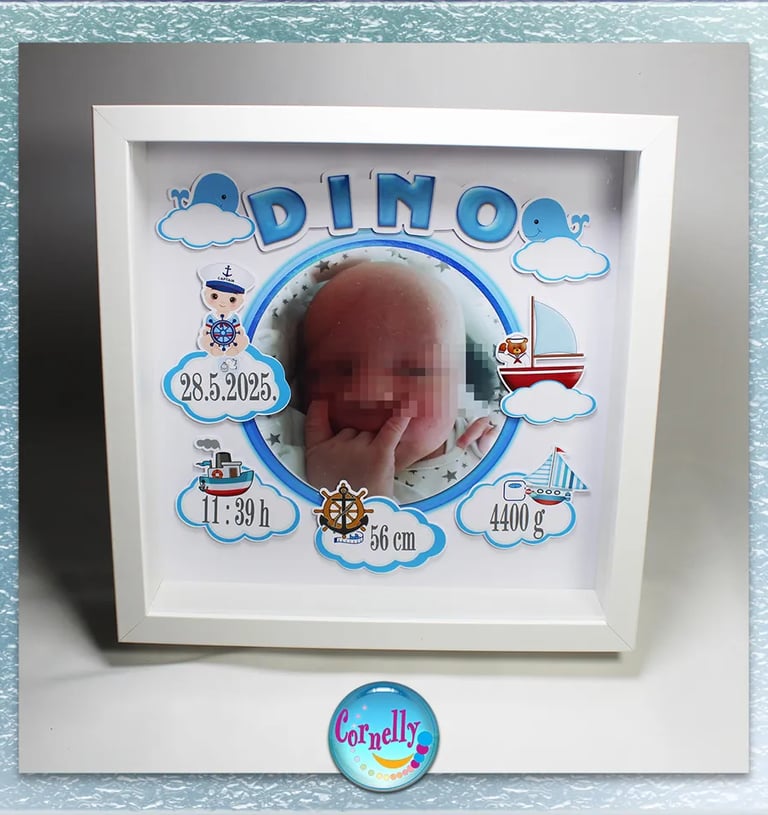 Poklon za rođenje – okvir s imenom
