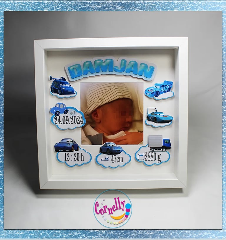 3D personalizirani okviri za bebe - Cornellypokloni