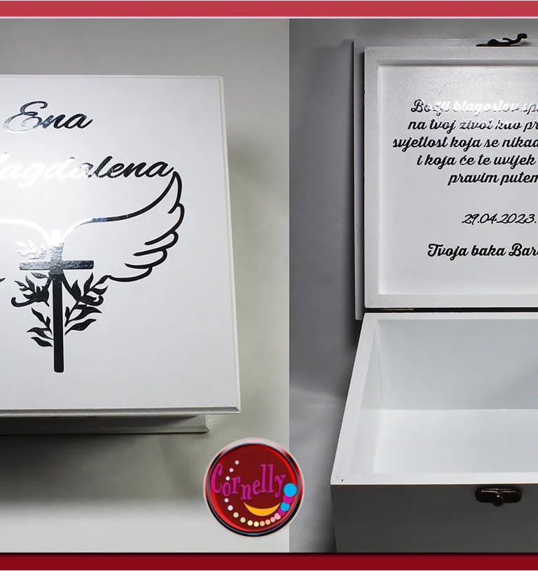 Personalizirane poklon kutije od drveta za bebe i djecu
