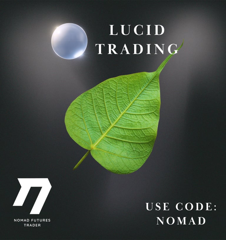 Lucid Trading Promo Code "NOMAD" provided by Nomad Futures Trader