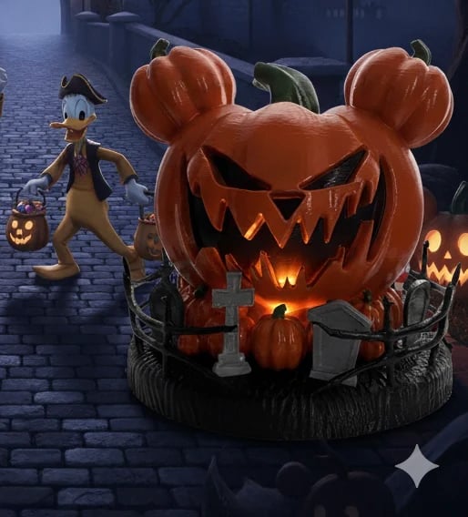 Disney Halloween pumpkin double sided nightmare before Christmas figurine 