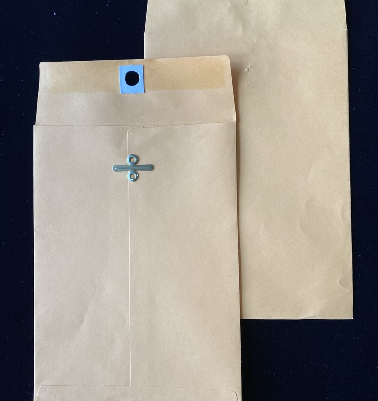 Document envelopes for office mailing
