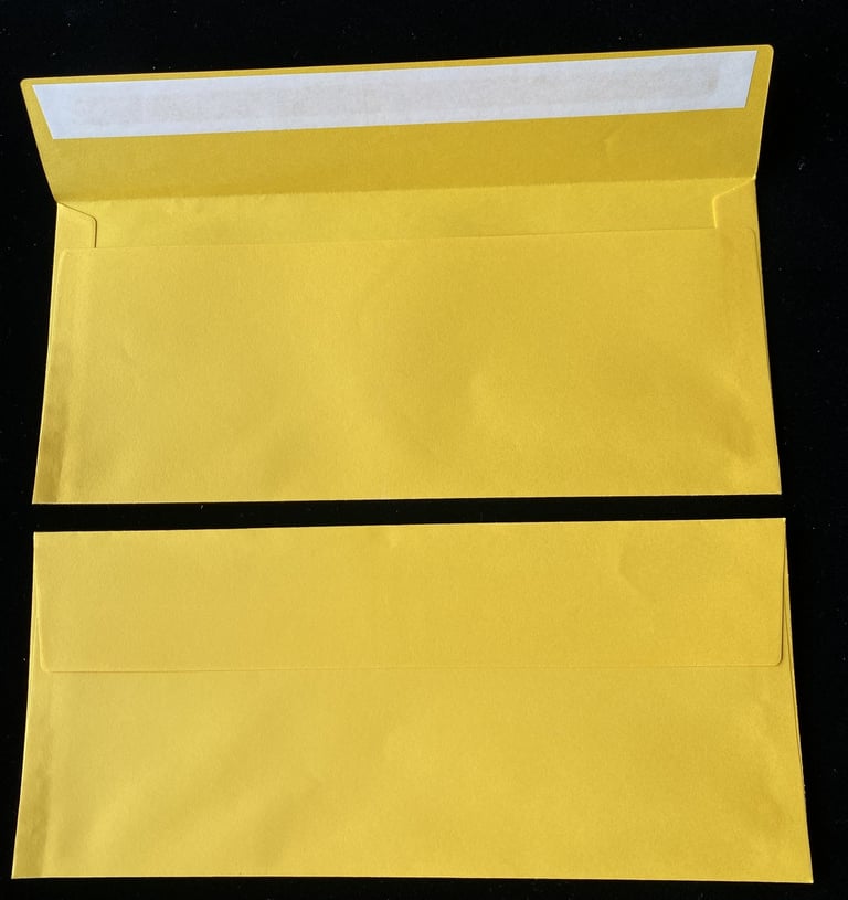 Gift and greeting card paper envelopes