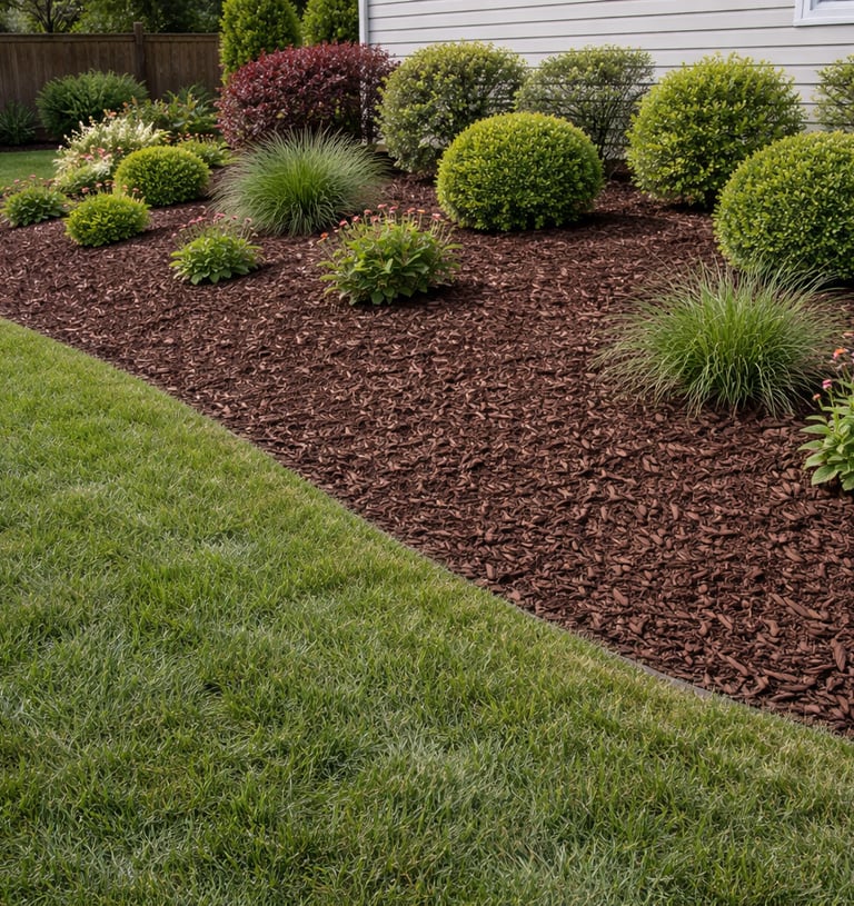 Finished installing Brown Mulch