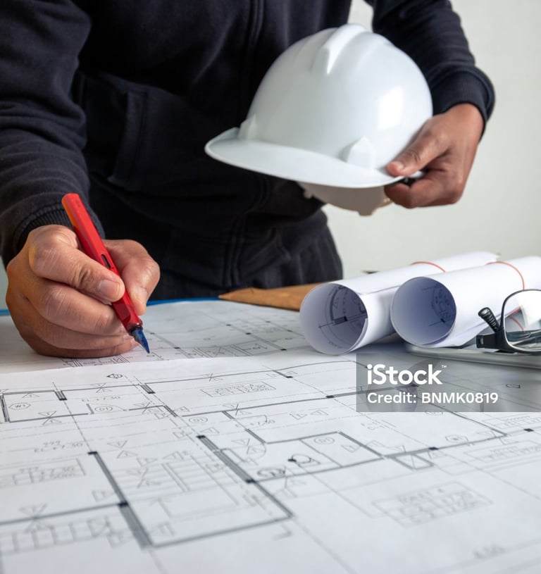 a man in a hard hat and a hard hat