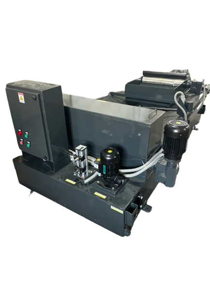 Paper band filter with control panel