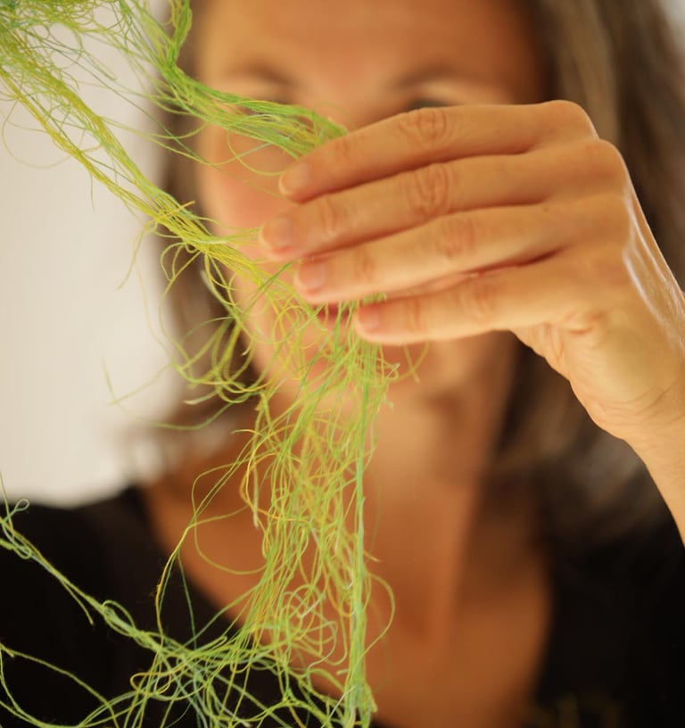 Archives of Fils free compositions created by olka schok in abstract organic embroidered paper.