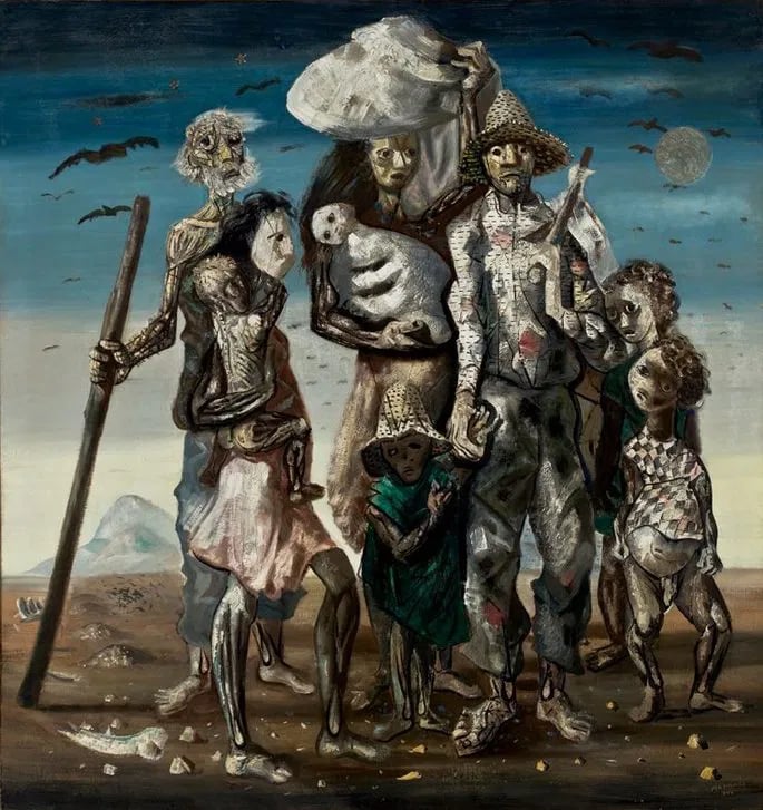 Os Retirantes (1944) por Cândido Portinari