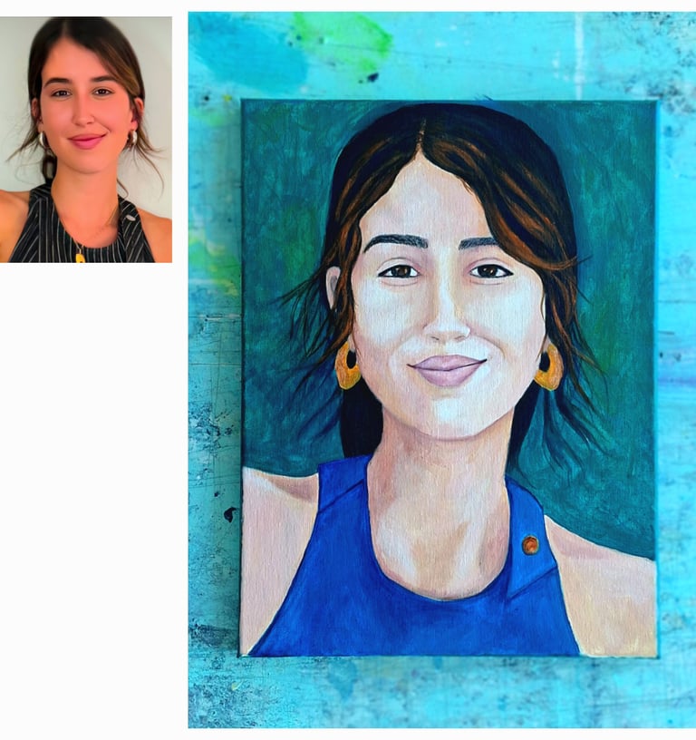 painting of a young woman