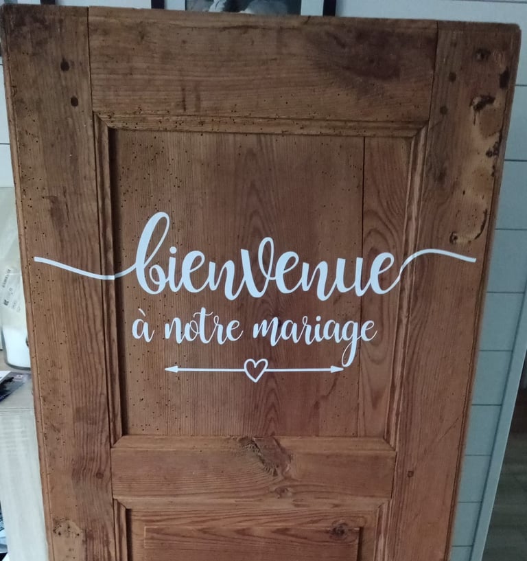 porte bienvenue à notre mariage