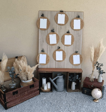 pack plan de table rotin