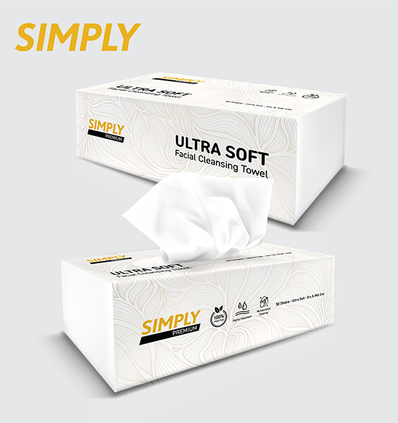 SIMPLY Premium Ultra Soft Facial Cleansing Towel
