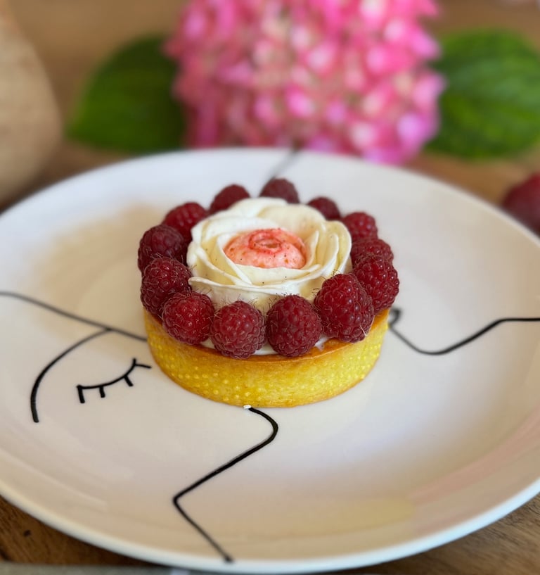 tarte framboise praline
