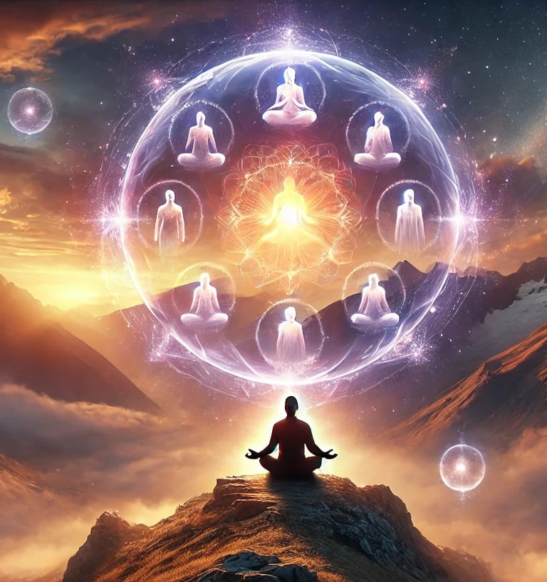 homme qui médite avec ses anctres. transgénérationnel à Nantes constellations familiales christophe meunier