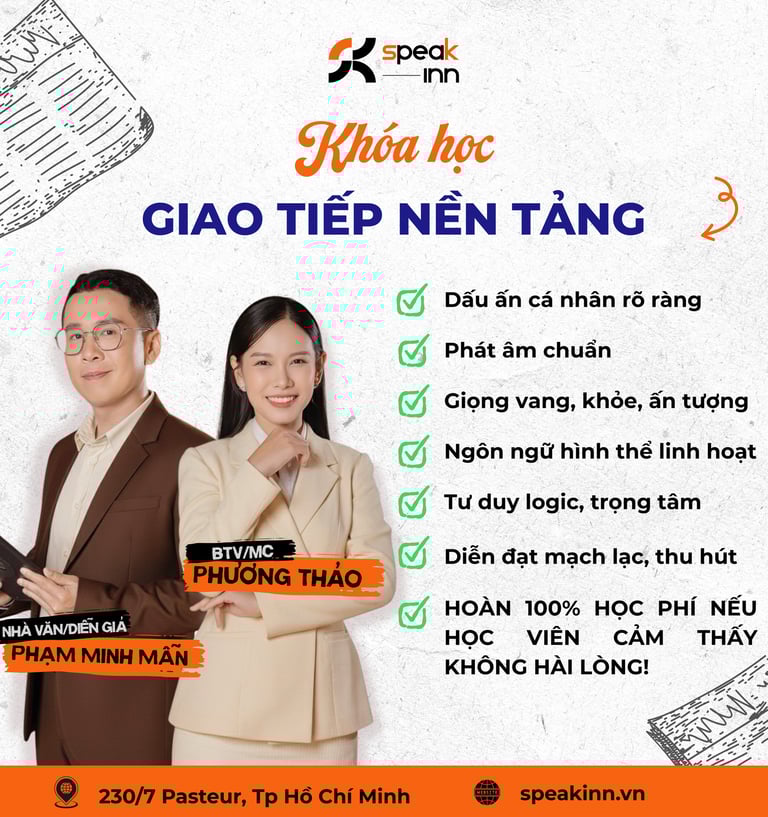 Khoá học nói tự tin giao tiếp tự tin HCM