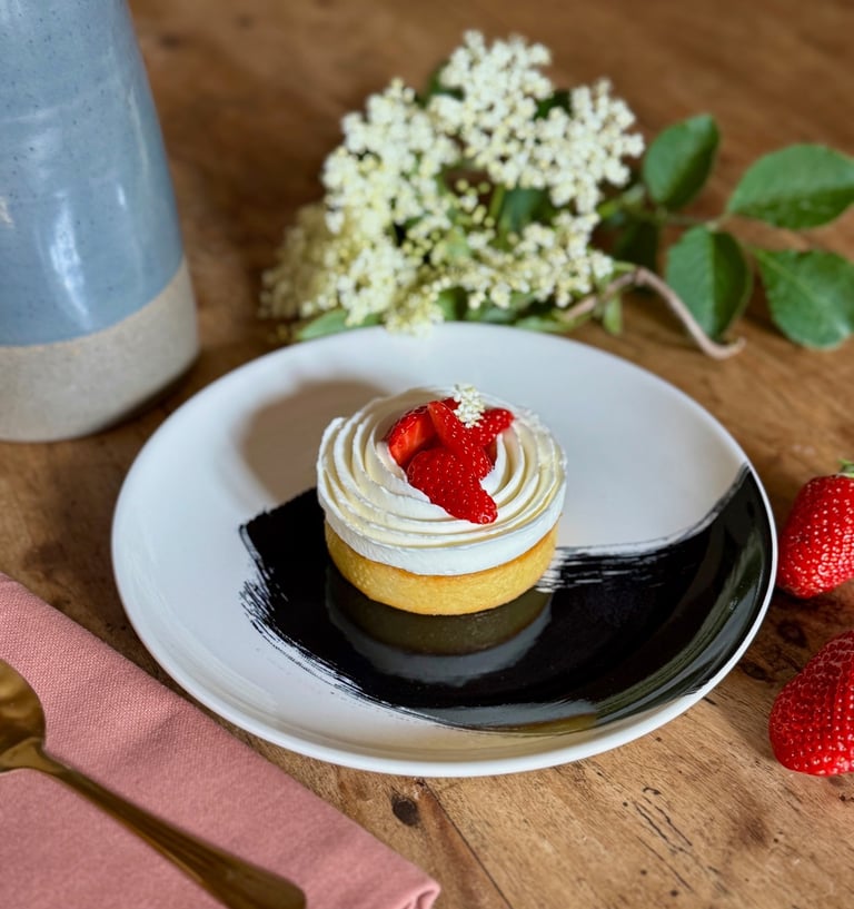 Tarte fraise fleur de sureau