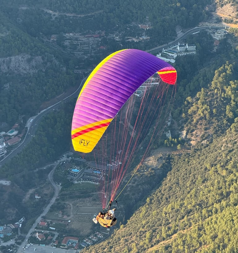 puple color hobbt acro paragliding