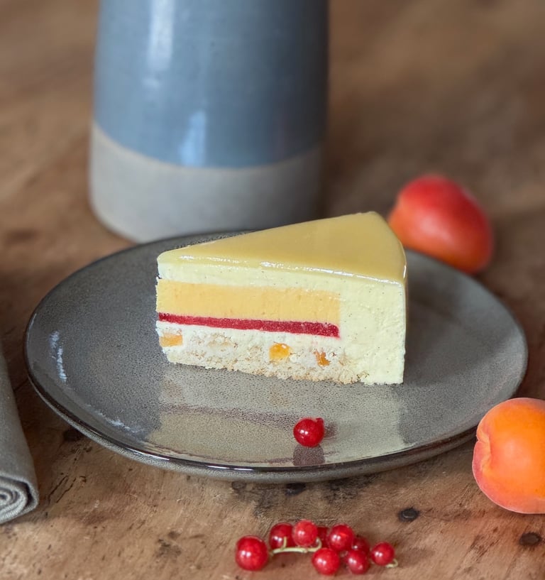 entremet abricot groseille