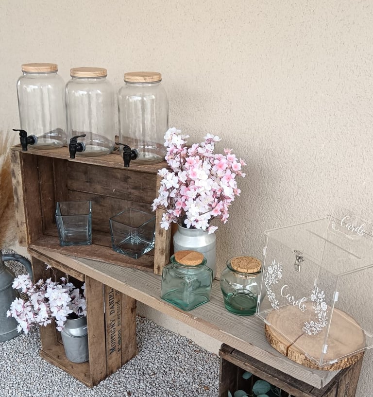 fleurs blanches et roses