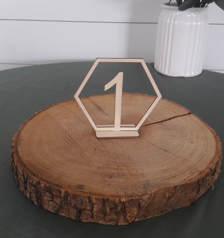 numéro de table bois