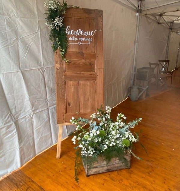porte bienvenue à notre mariage