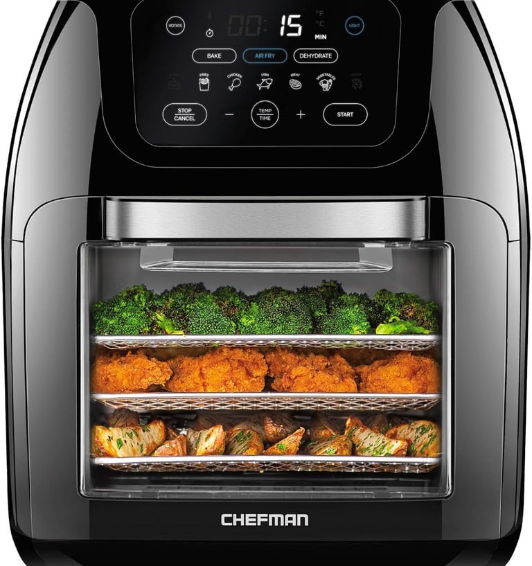 CHEFMAN Multifunctional Digital Air Fryer+ Rotisserie, Dehydrator, Convection Oven, 17 Touch Screen