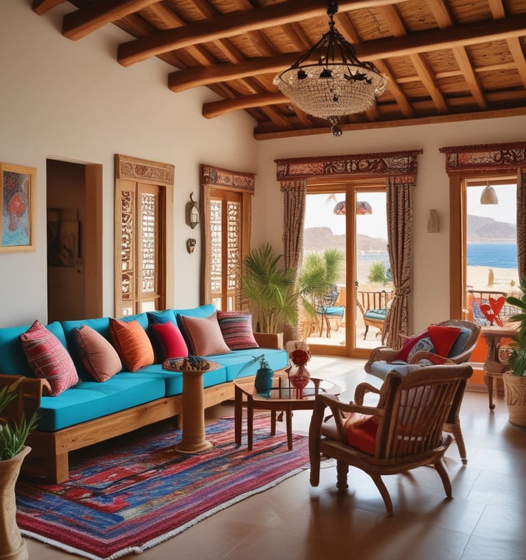 black blue and yellow textile