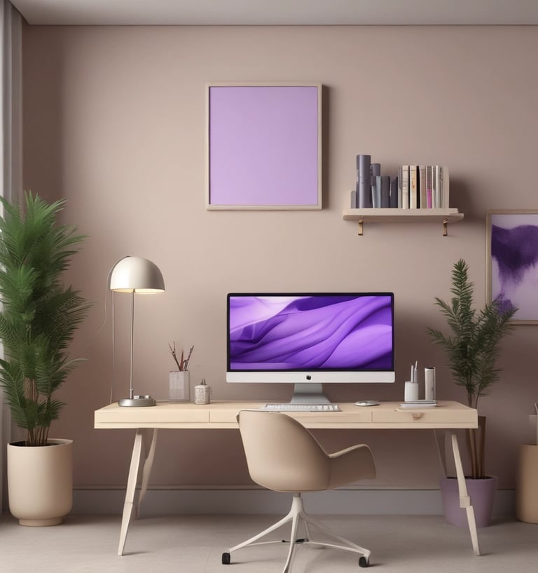 A cozy workspace with a laptop open on an online course page.