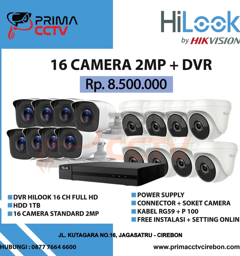 Paket 16CH Hilook 2mp