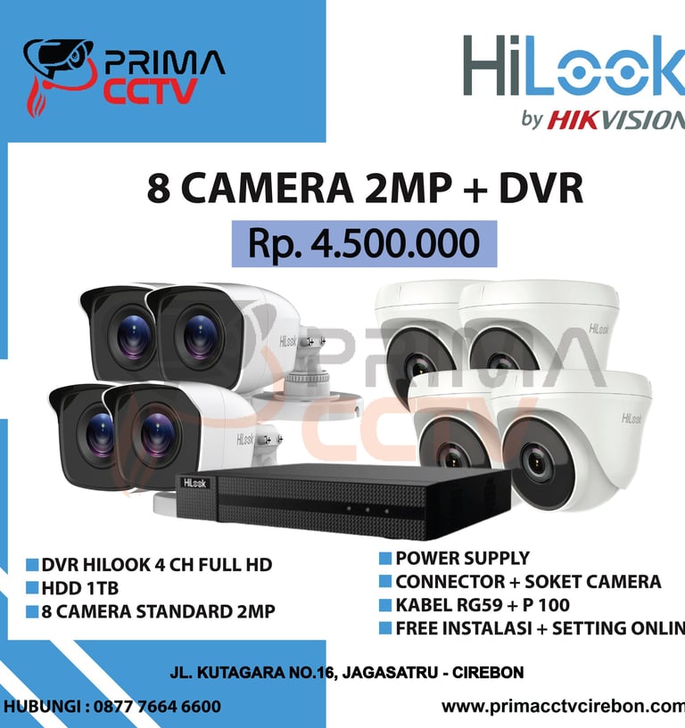 Paket 8CH Hilook 2mp