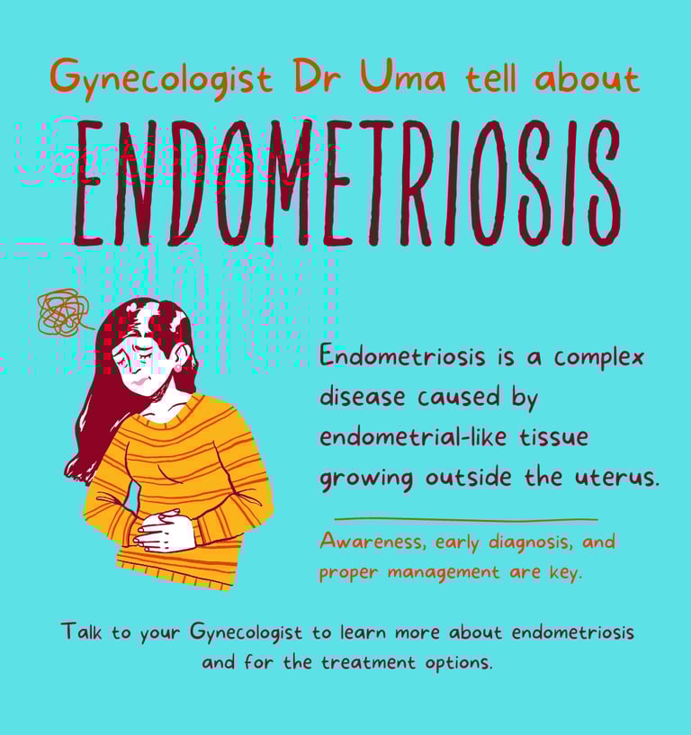 Endometriosis, Gynecologist in Noida, Dr Uma Mishra, Gynecologist