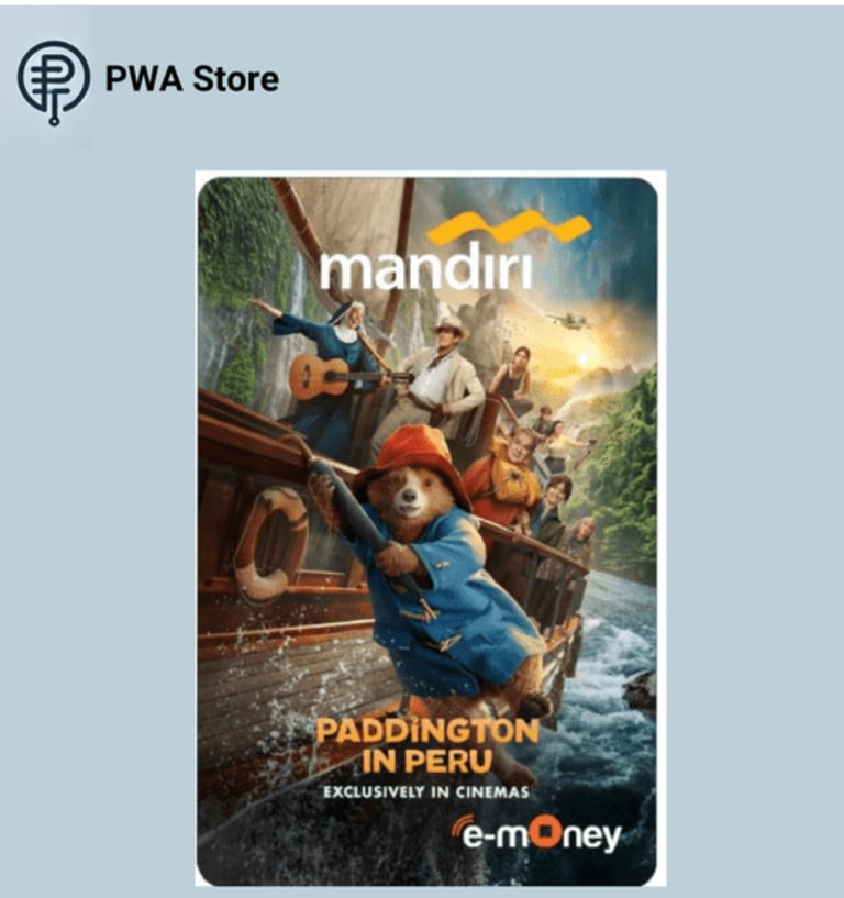 Kartu E-Money Mandiri edisi Paddington in peru