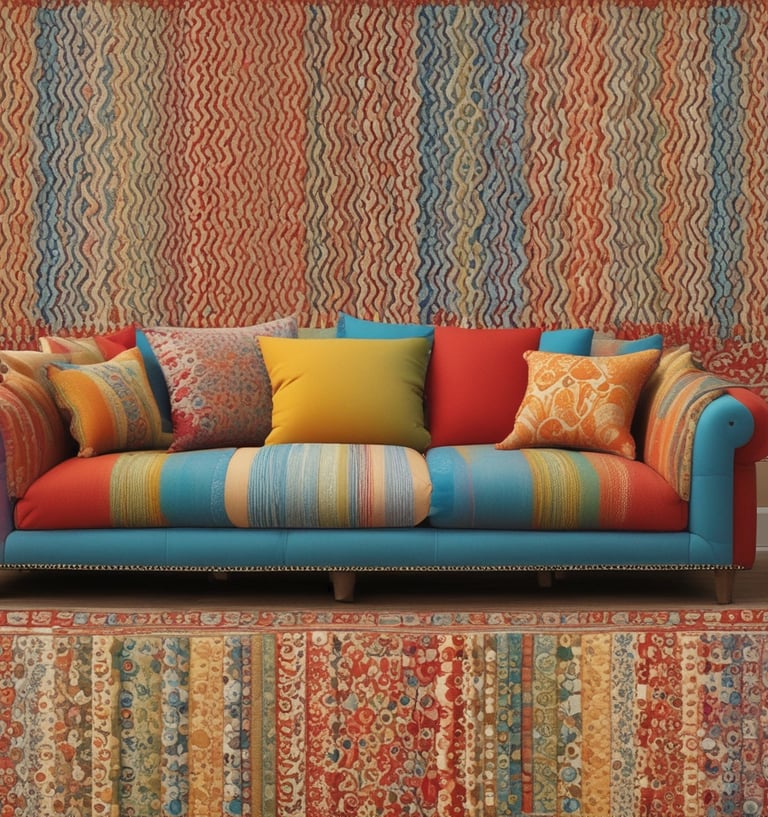 black blue and yellow textile