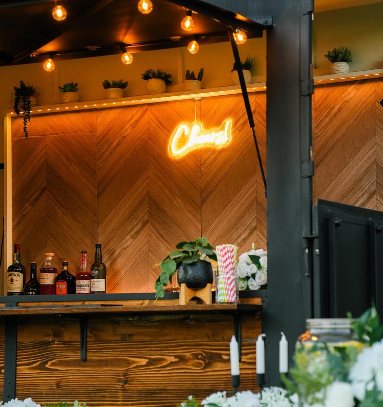 The fully equipped bar for rental