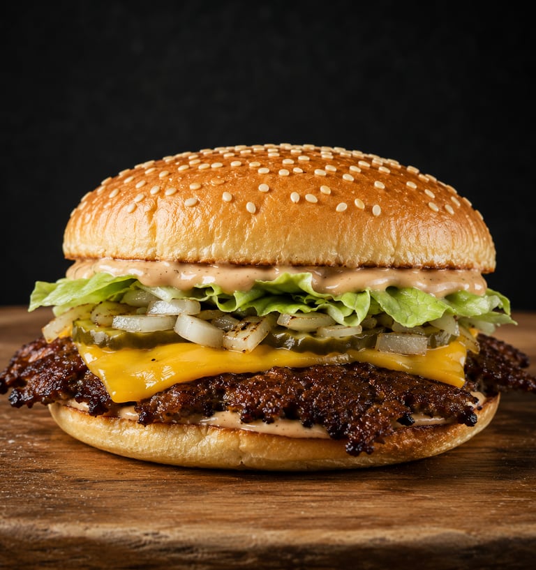 Best Smash Burger in Kenwick with smashed beef patties, melted cheese and fresh toppings at Bingo Bi
