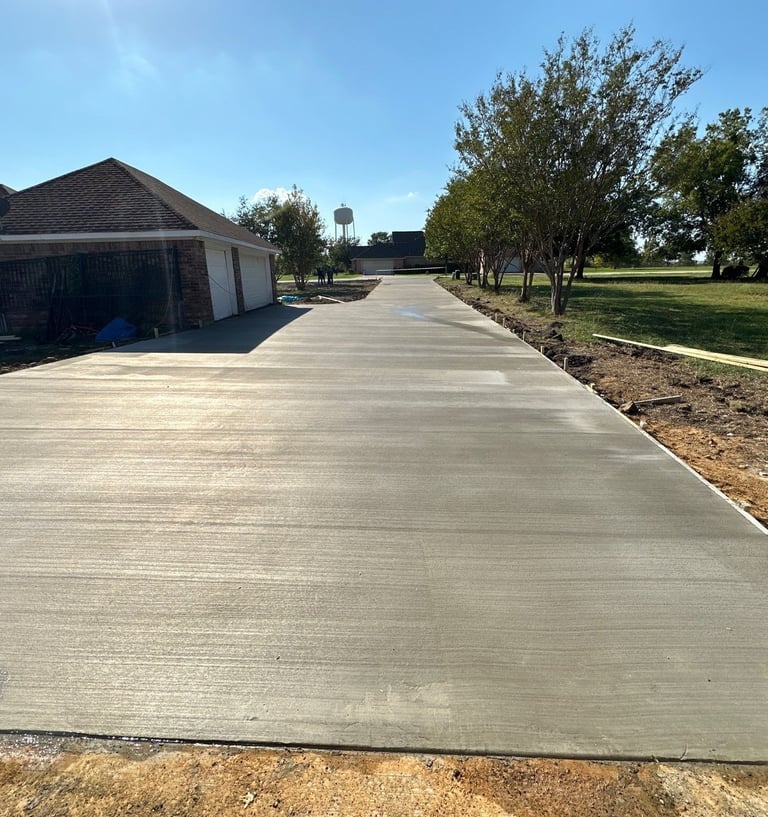 Fresh Concrete Driveway