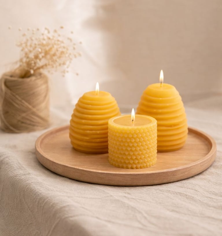 Bičių vaško žvakės