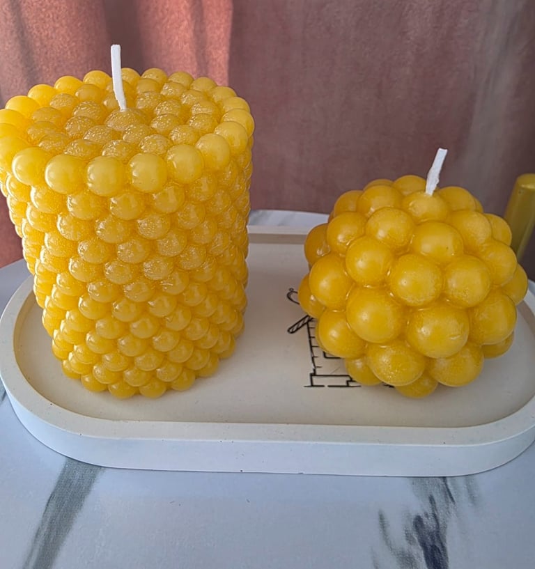 Bičių vaško žvakės be indelio