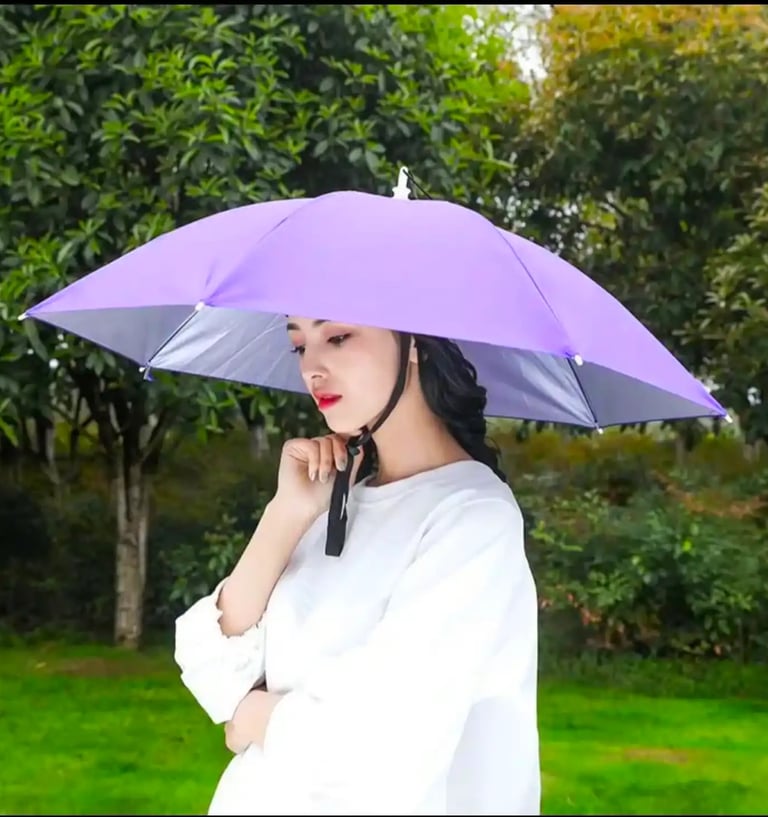women with hands free umbrella for hiking fishing outdoor