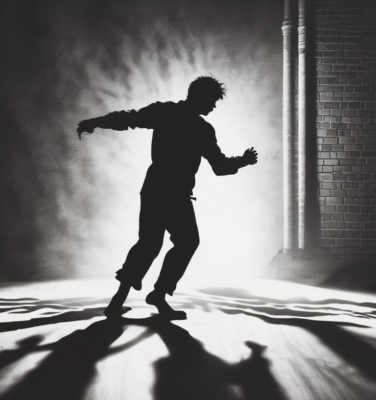 silhouette of woman standing on rock formation during night time