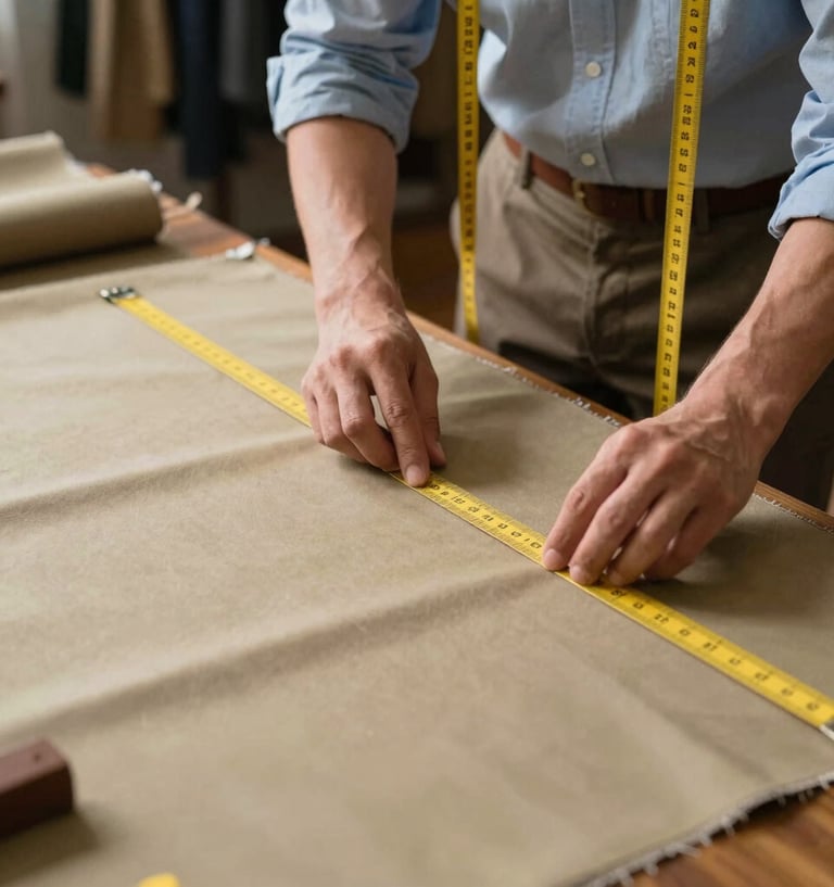 Close-up of a navy blue police uniform jacket with precise stitching and badge.