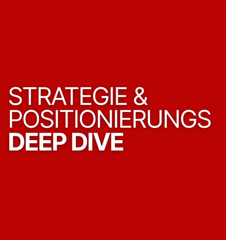 Cover von Strategie & Positionierungs Deep Dive