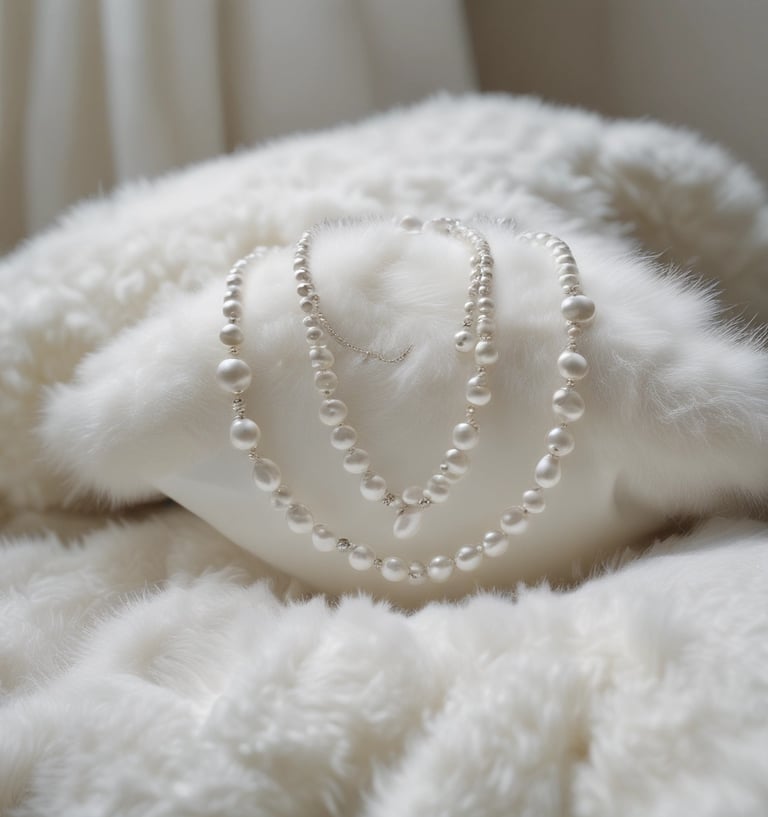 A piece of dangling pearl and flowers jewelry.