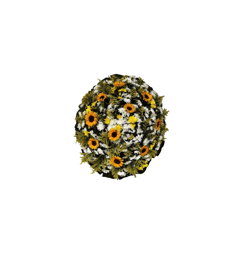 Imagem mostra coroa de flores da Velar em São Paulo