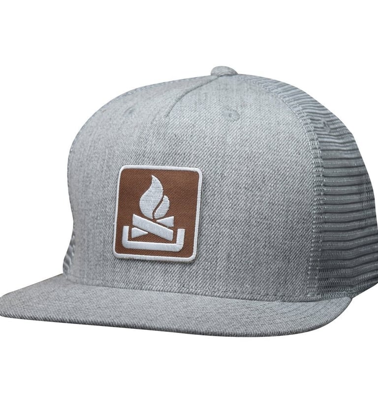 a hat - cap - like hat with a sticker on it