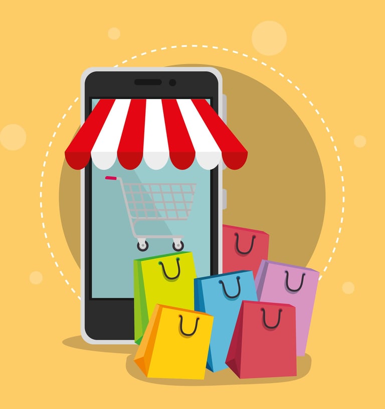 Custom online stores, multi-vendor marketplaces, and inventory management systems 