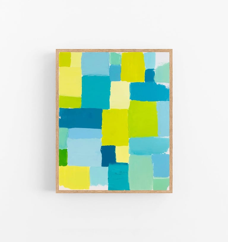 Peinture originale colorée sur toile